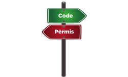 panneau code et permis